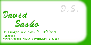 david sasko business card